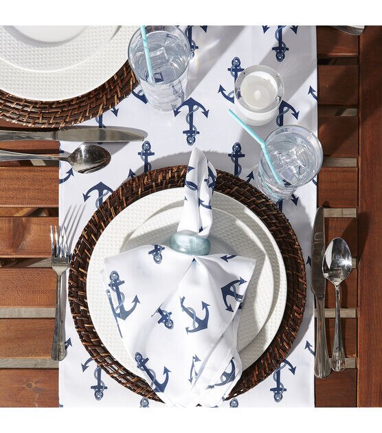 Design Imports Anchors Outdoor Table Runner, , hi-res, image 4