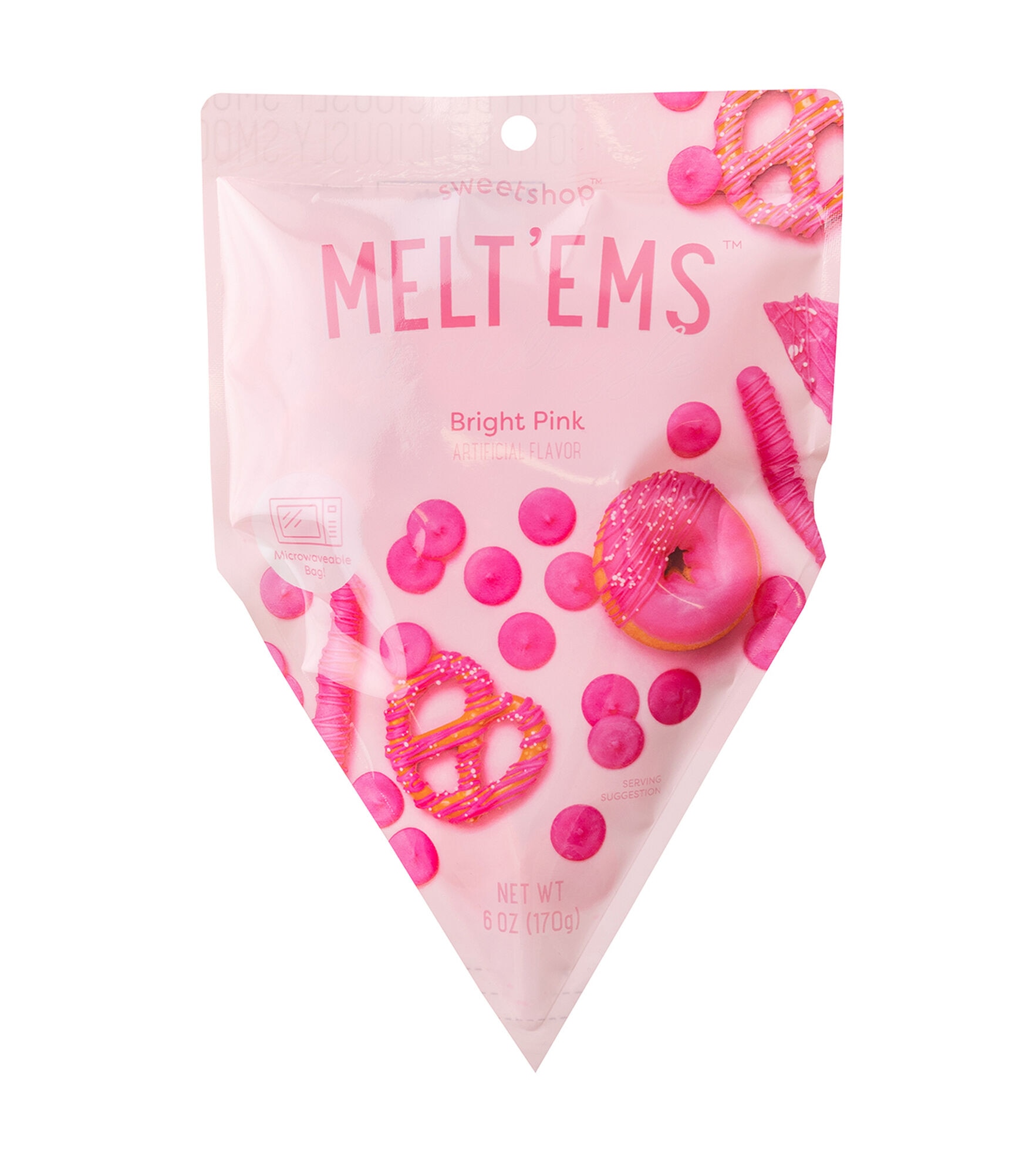 Sweetshop 6oz Melt'ems Chocolate, Bright Pink, hi-res