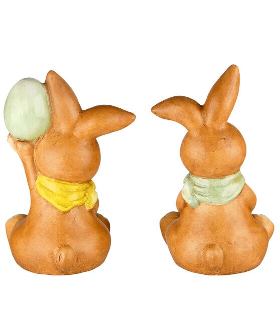National Tree 7" Easter Bunny Pair Holding Eggs, , hi-res, image 2