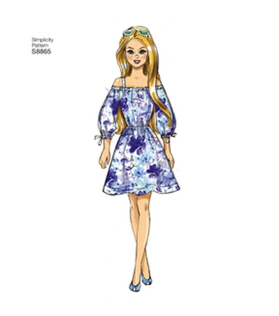Simplicity S8865 11 1/2" Fashion Doll Clothes Sewing Pattern, , hi-res, image 4