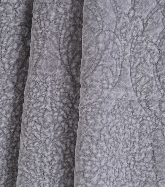 Lightweight Decor Fabric Grey Stone Wash Velour, , hi-res, image 2