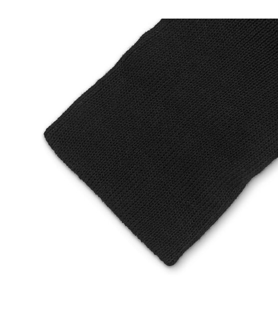 Knit Cuffs for Jacket,Seamless Rib Cuffs 1Pair for Sleeve Extending or Replacement (Black)