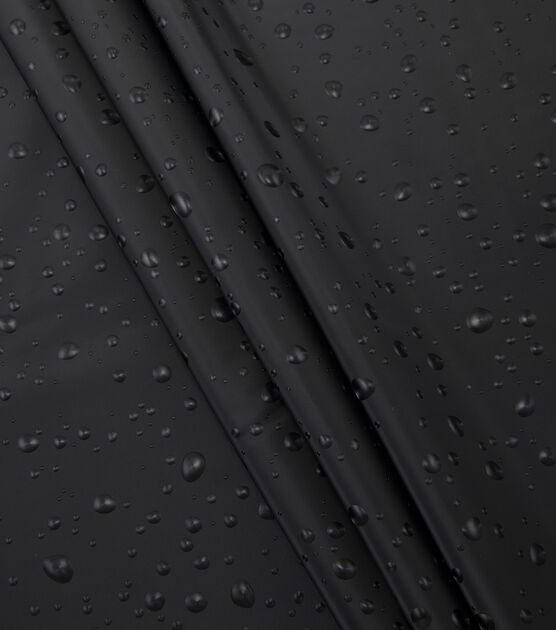 Yaya Han Black Stretch Liquid Droplets Faux Leather Fabric, , hi-res, image 4