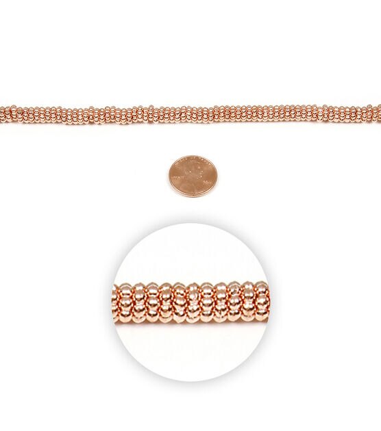 6mm Copper Metal Daisy Bead Strand by hildie & jo