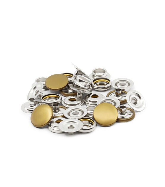 Dritz® Brass Flower Shape Sew-On Magnetic Snaps, 12 Sets