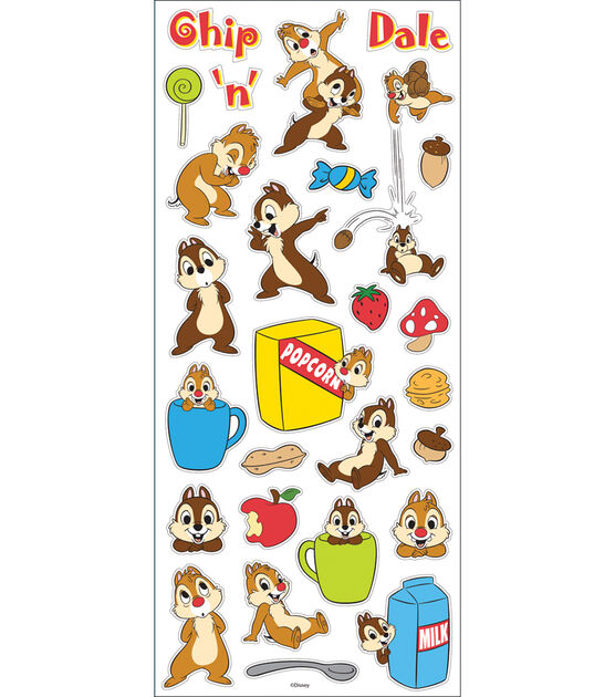 Disney Large Flat Stickers Chip N' Dale