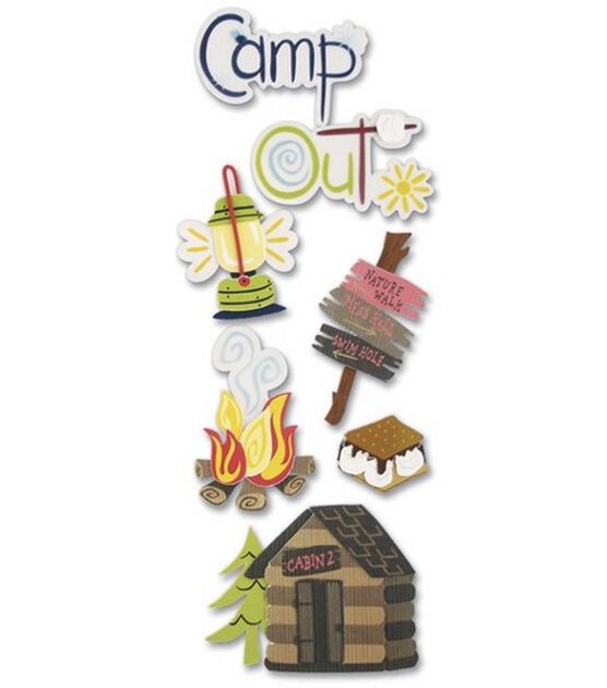 A Touch Of Jolees Dimensional Stickers Camping