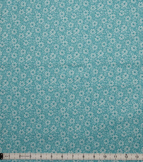 Flower Patch on Teal Quilt Cotton Fabric by Keepsake Calico