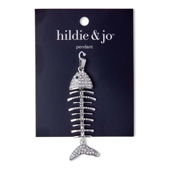 Silver Fishbone Pendant by hildie & jo