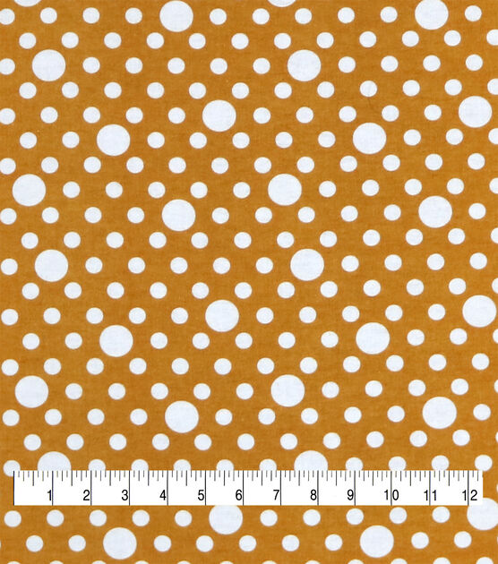 POP! Mustard Dot Super Snuggle Flannel Fabric, , hi-res, image 3