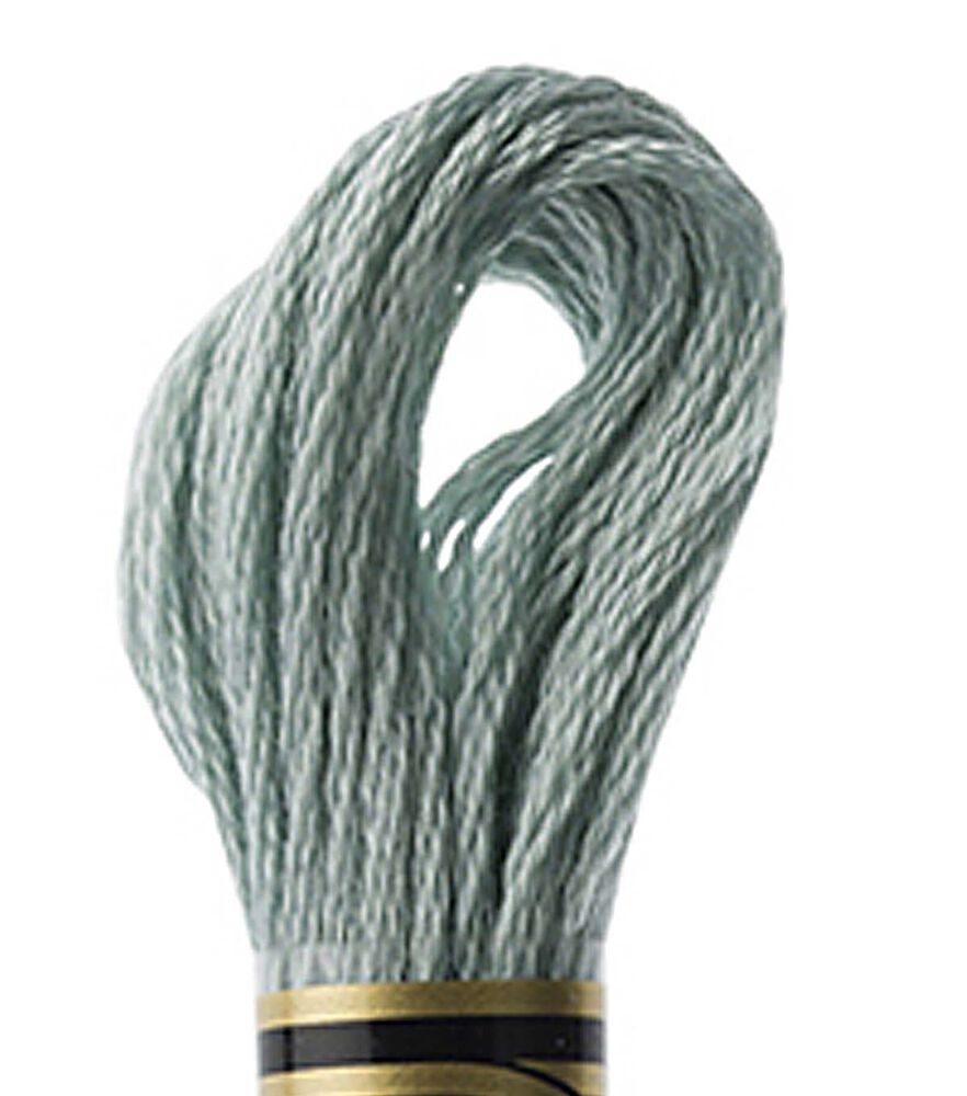 DMC 8.7yd Greens & Grays 6 Strand Cotton Embroidery Floss, 927 Light Gray Green, swatch, image 44