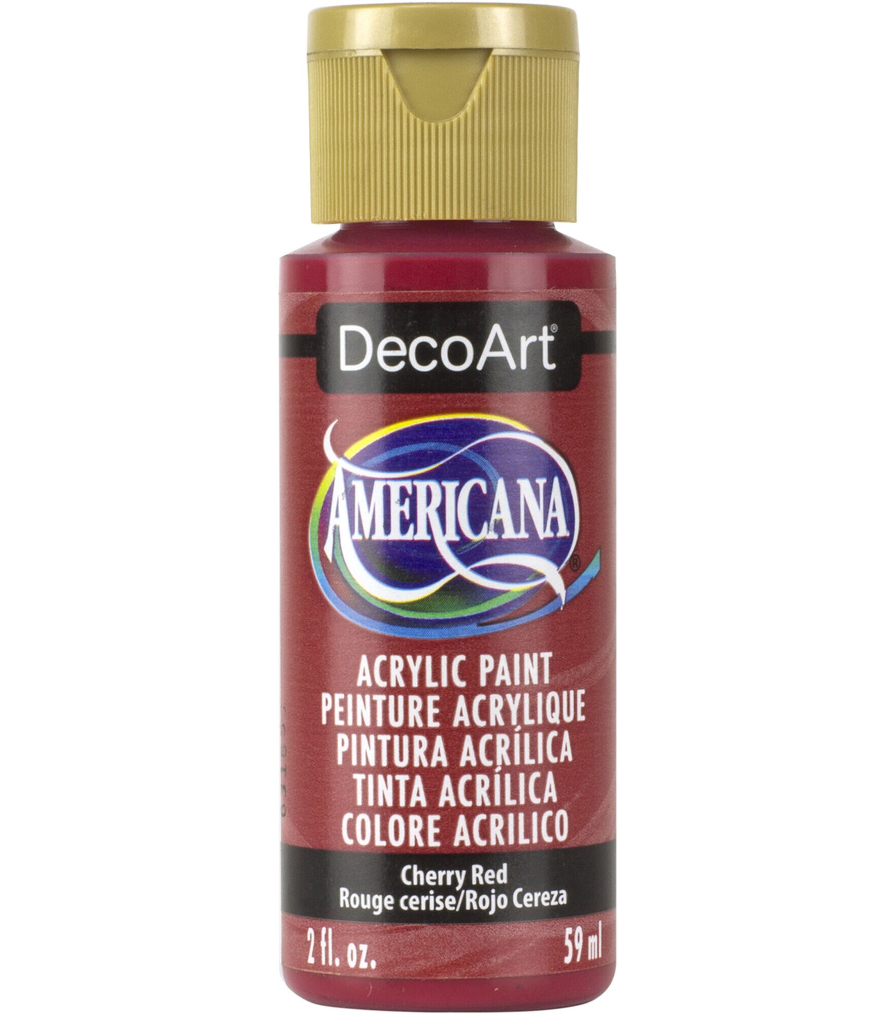DecoArt Americana Acrylic 2oz Paint, Cherry Red, hi-res