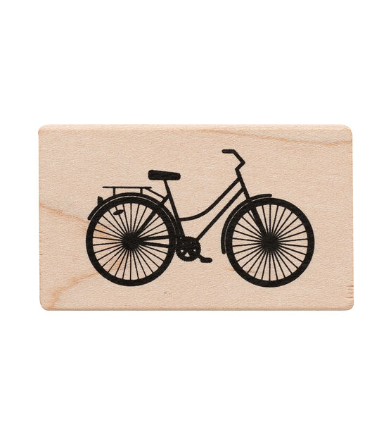 American Crafts Wooden Stamp Bicycle