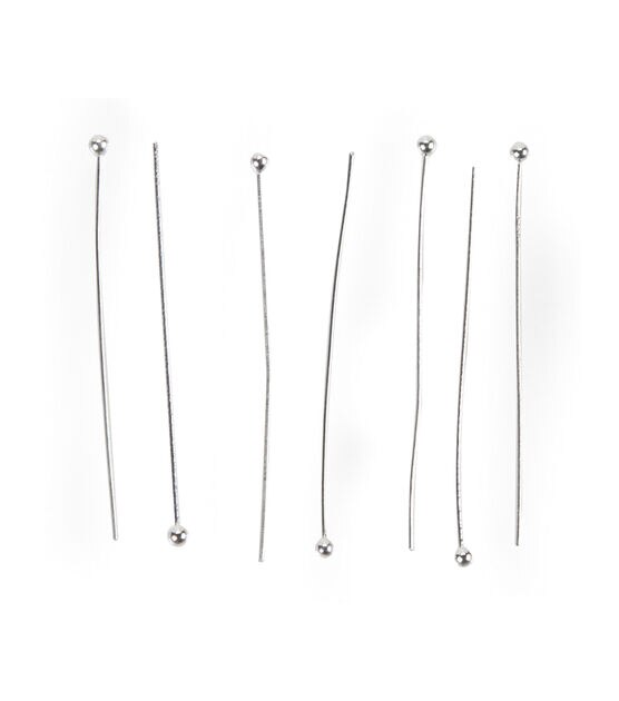 1.5" Sterling Silver Plated Ball Head Pins 20pk by hildie & jo