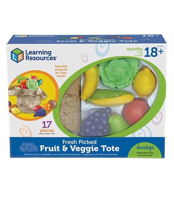 Learning Resources 17ct New Sprouts Fresh Picked Fruit & Veggie Tote, , hi-res, image 2