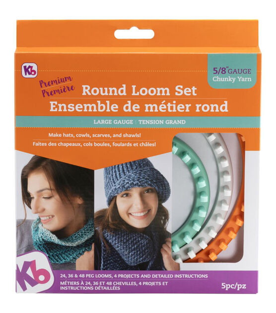 Knitting Board Premium Chunky Yarn Round Loom Set