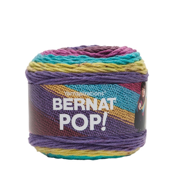 Bernat Pop! Self Striping 280yds Worsted Acrylic Yarn, , hi-res, image 1