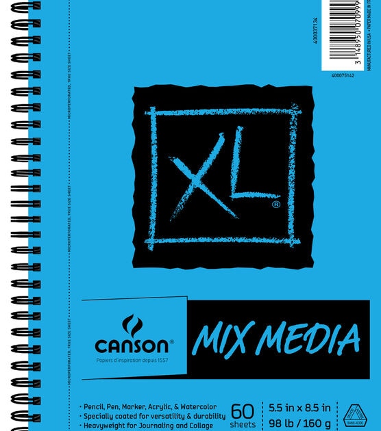 CANON Canson XL, Paper, Black, 5 x 8 Inches Mix …