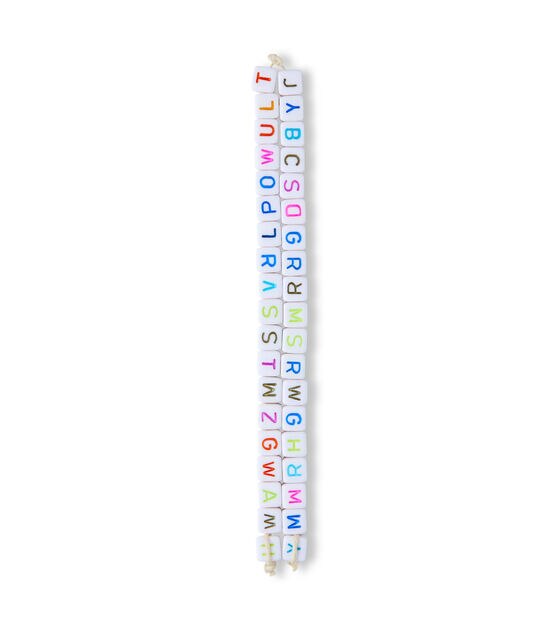 7.5" Multicolor Alphabet Plastic Strung Beads by hildie & jo, , hi-res, image 2