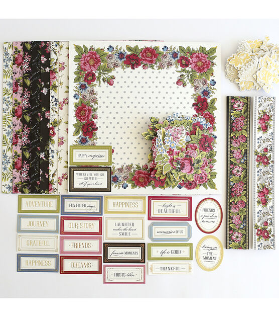 Anna Griffin Floral Papers And Embellishments
