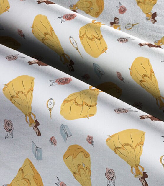 Disney Princess Belle Floral Cotton Fabric, , hi-res, image 3