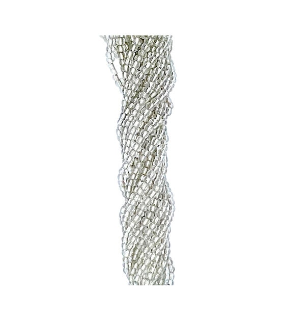 Silver & Clear Glass Seed Strung Beads by hildie & jo, , hi-res, image 3