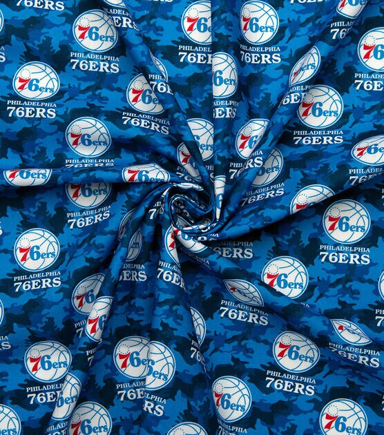 NBA Philadelphia 76ers Camo Cotton Fabric, , hi-res, image 4