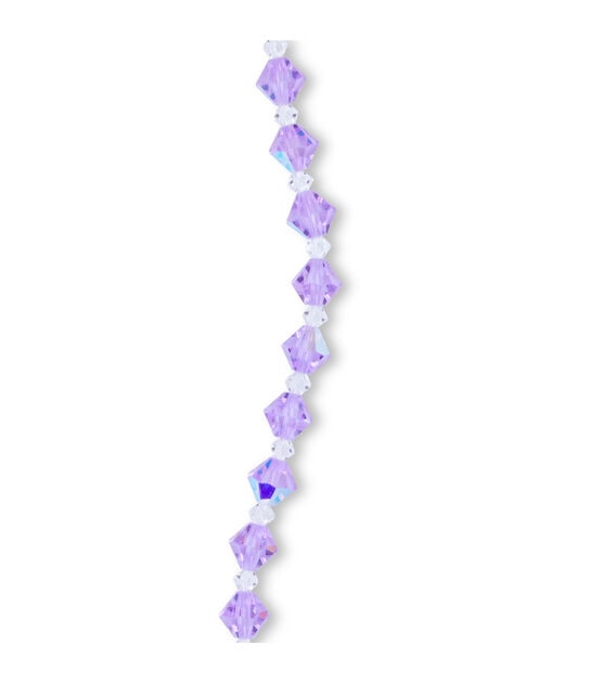 6mm Violet Glass Strung Bead Strand by hildie & jo, , hi-res, image 3