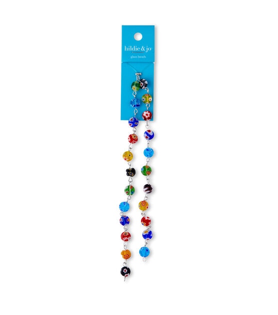 Multicolor Glass Beads With Metal Chain by hildie & jo