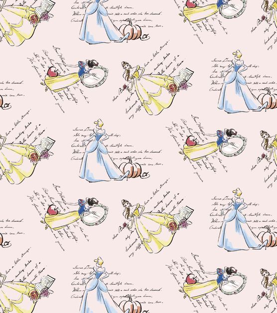 Disney Princess Cotton Fabric  Fashion