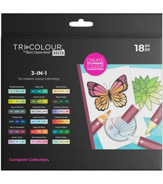 Spectrum Noir Complete Collection Triblend Brush Markers 18pc