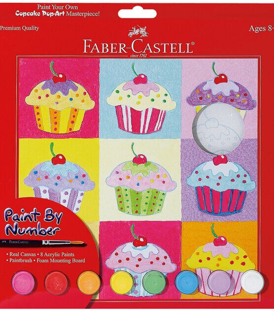 Creativity For Kids Paint By Number Kit 9"X9" Cupcake Pop Art