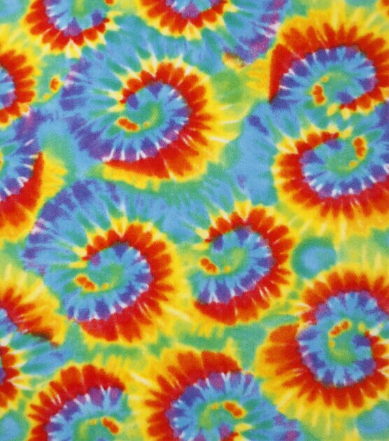 Multicolor Pride Tie Dye Anti Pill Fleece Fabric