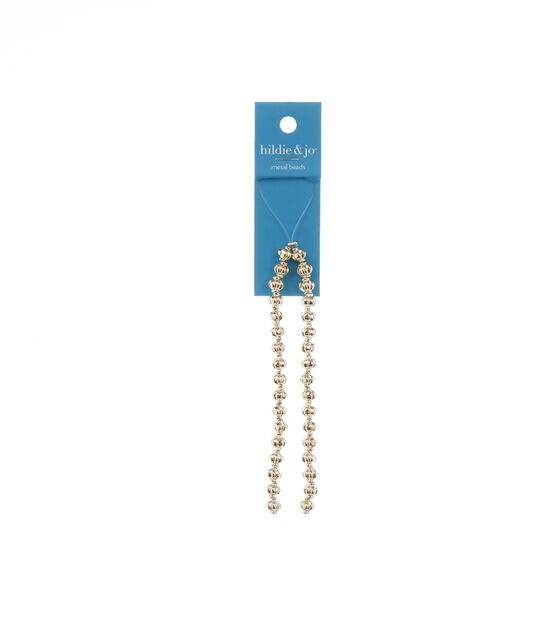 4" Gold Metal Strung Beads 2pk by hildie & jo