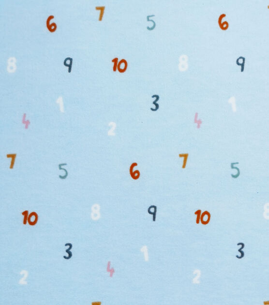 Numbers Nursery Flannel Fabric by Lil' POP!