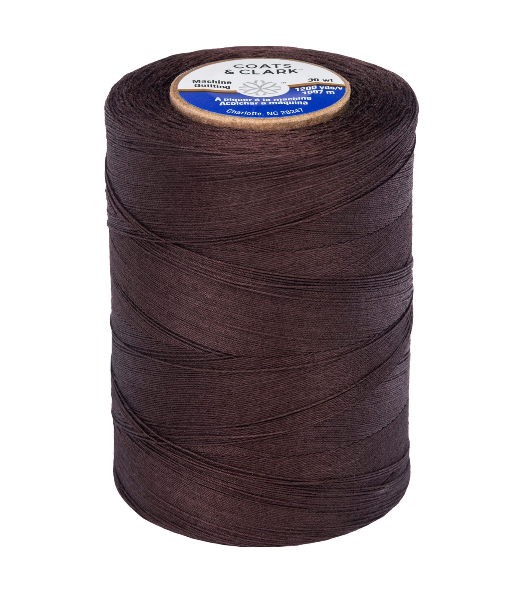 Coats & Clark Machine Quilt Cotton Thread, China Brown, hi-res