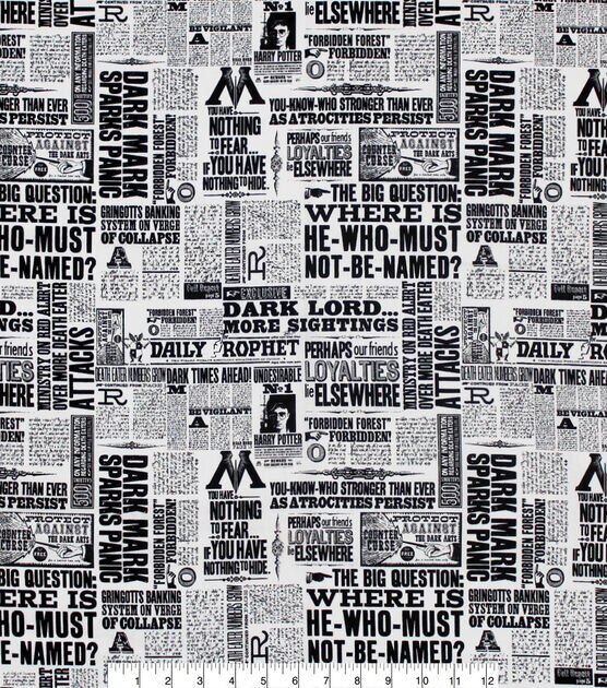 Harry Potter Cotton Fabric  Newspaper, , hi-res, image 2