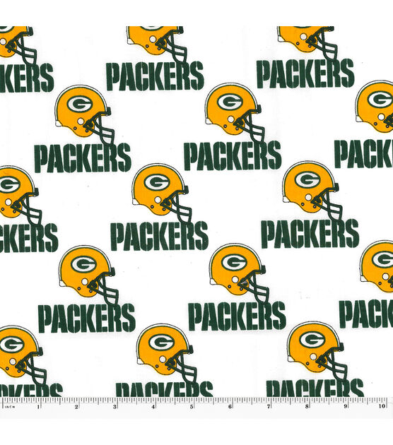 Fabric Traditions Green Bay Packers Cotton Fabric White
