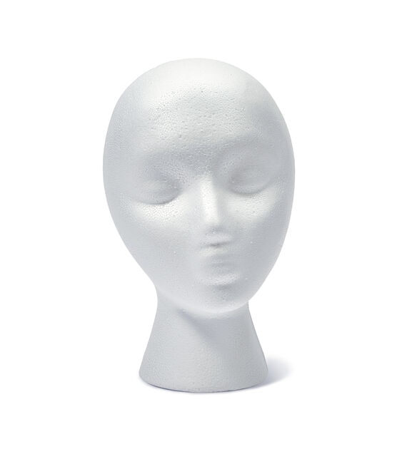 porfeet Mannequin Head with Female Face, Foam Female Manikin Head