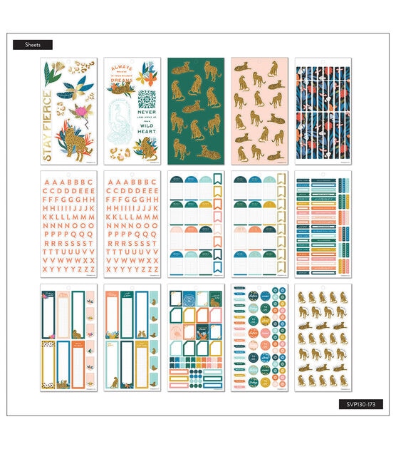 852pc Jewel Tone Jungle Happy Planner Sticker Pack, , hi-res, image 4