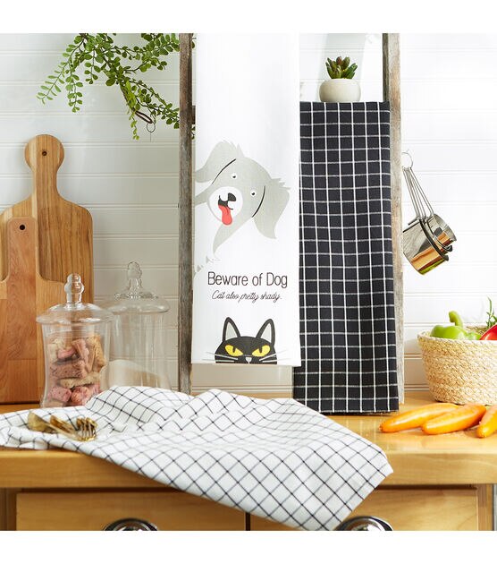 Design Imports Beware of Dog & Cat Kitchen Towel Set, , hi-res, image 8