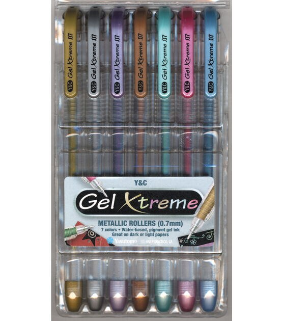 Yasutomo Gel Xtreme Metallic Pen Set 7pc