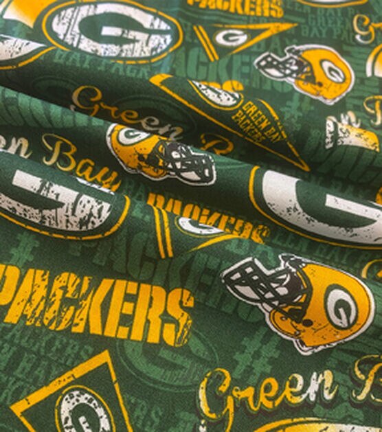 Fabric Traditions Green Bay Packers Cotton Fabric Retro, , hi-res, image 3