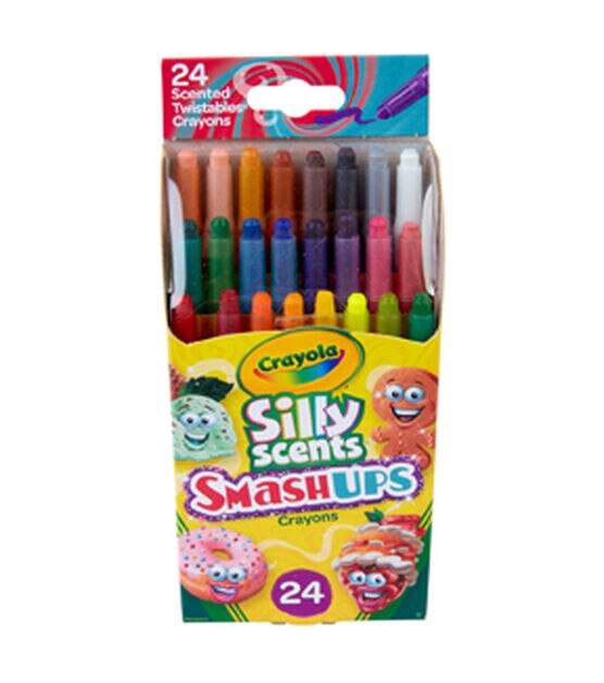 Crayola 24ct Silly Scents Smash Ups Washable Crayons