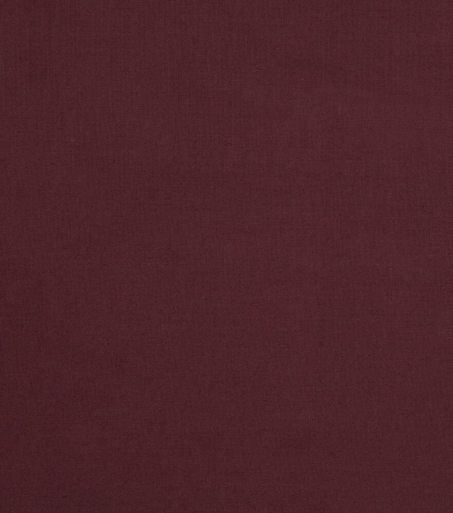 Symphony Broadcloth Polyester Blend Fabric  Solids, Port Wine, swatch