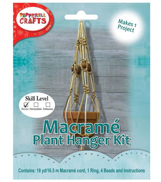 Pepperell Crafts Macramé Plant Hanger Kit