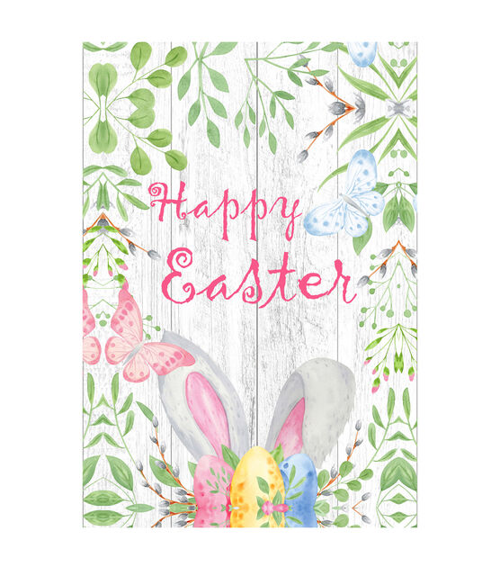 Northlight 28" x 40" Happy Easter Bunny Ears Outdoor House Flag, , hi-res, image 2