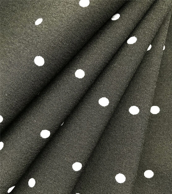 Silky Prints Stretch Chiffon Fabric Black White Dot, , hi-res, image 4