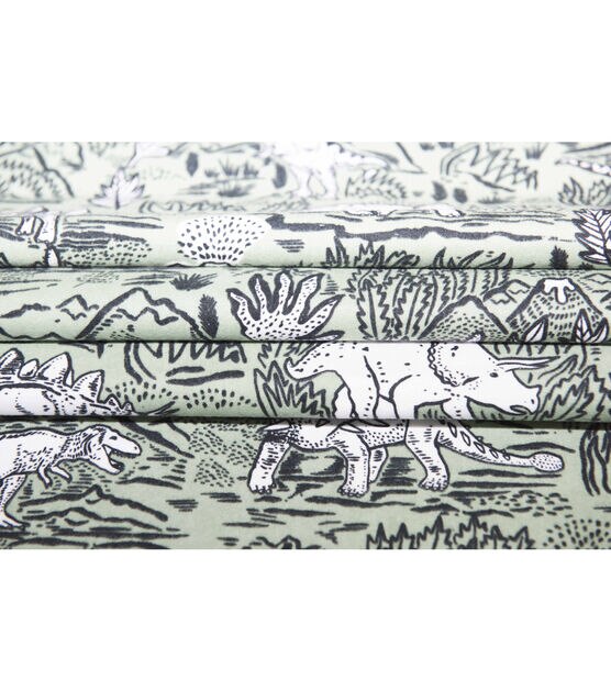 Super Snuggle Sketch Dino Flannel Fabric, , hi-res, image 3