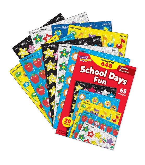 TREND 648pc School Days Fun Sparkle Stickers Variety Pack, , hi-res, image 2